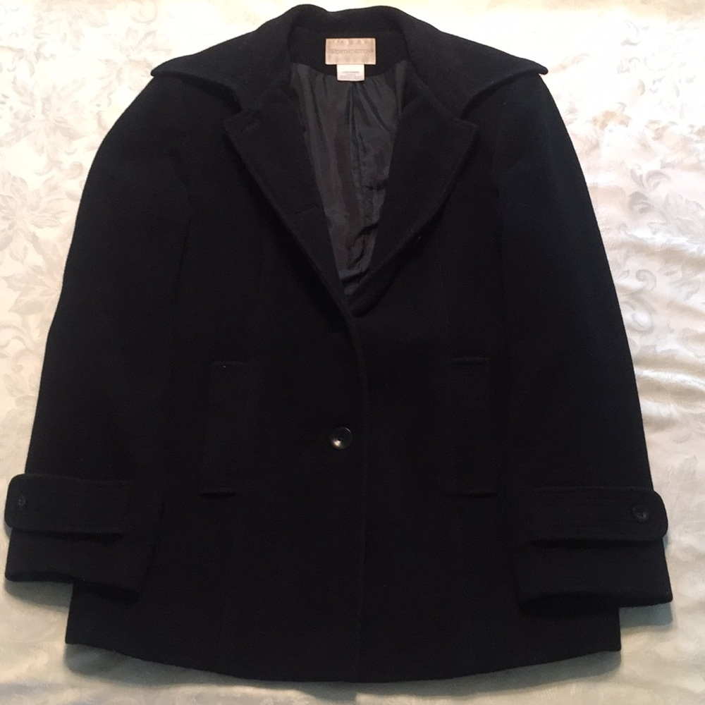 Women’s Black Wool Peacoat